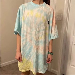 Playboy Pastel Tie Dye T-Shirt Dress